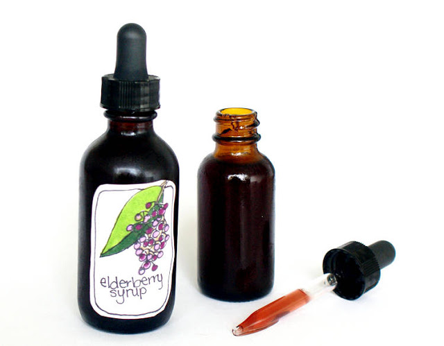 Elderberry syrup recipe with honey. How to make elderberry syrup to boost immunity and shorten the duration of colds and flu, as well as reduce excessive mucus and soothe a sore throat. All you need are three simple ingredients to make this natural cold and flu relief remedy to support your family's health and wellness. Elderberries are rich in antioxidants, potassium, beta carotene, calcium, phosphorus, and vitamin C making them an effective holistic cold and flu remedy for your health.