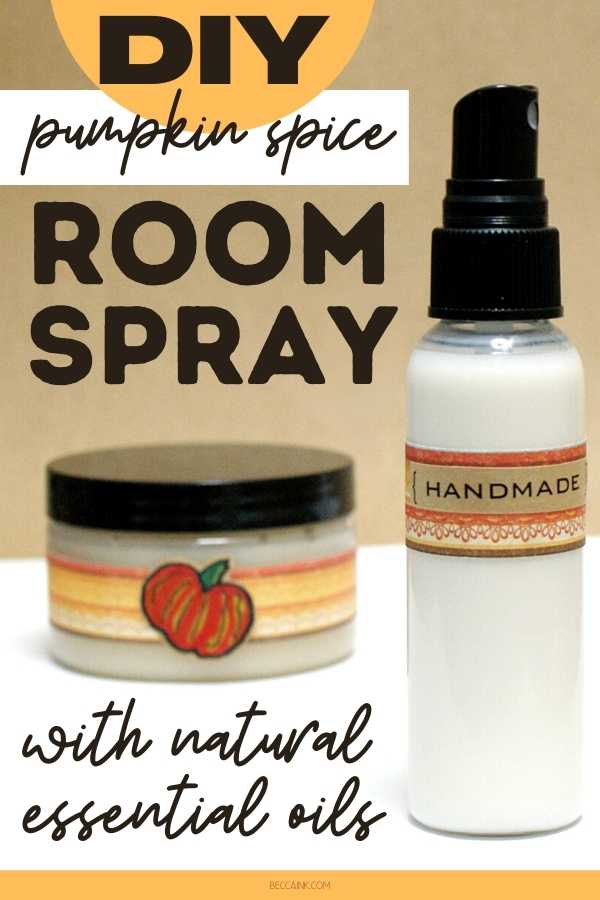 DIY Pumpkin Spice Room Spray with Essential Oils for Fall. Learn how to craft a DIY pumpkin spice room spray for fall. This natural room spray recipe is a great way to add a seasonal fragrance to your home. Plus it's really easy to make! Keep reading to discover how to make a natural fall rooms spray with essential oils. Or try this recipe using a pumpkin spice fragrance oil. Plus ideas for more ways to use my warm and spicy pumpkin spice essential oil blend for perfume, body sprays and more!