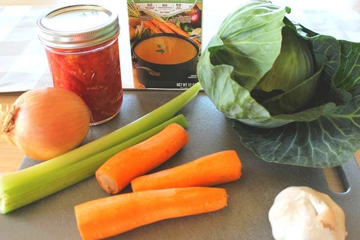 ingredients to make cabbage soup