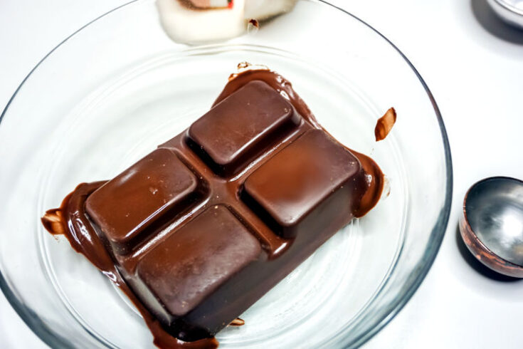 melting chocolate to make hot chocolate bombs recipe