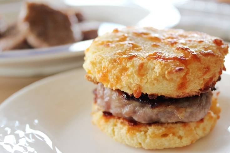 assemble biscuits and sausage