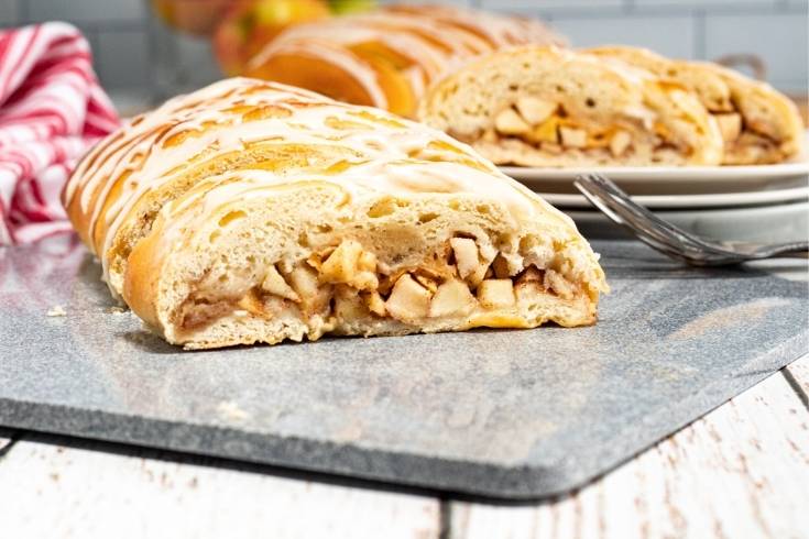How to make apple cinnamon bread recipe. This apple bread recipe from scratch is a tasty way to bake with apples. If you're looking for apple recipes for a dessert, breakfast or brunch idea, this braided apple cinnamon bread offers a delicious way to bake from scratch with a beautiful presentation. This apple bread recipe is as pretty as it is delicious! Follow my instructions to bake a braided apple cinnamon bread loaf from scratch. If you have lots of apples this is a creative way to use them.