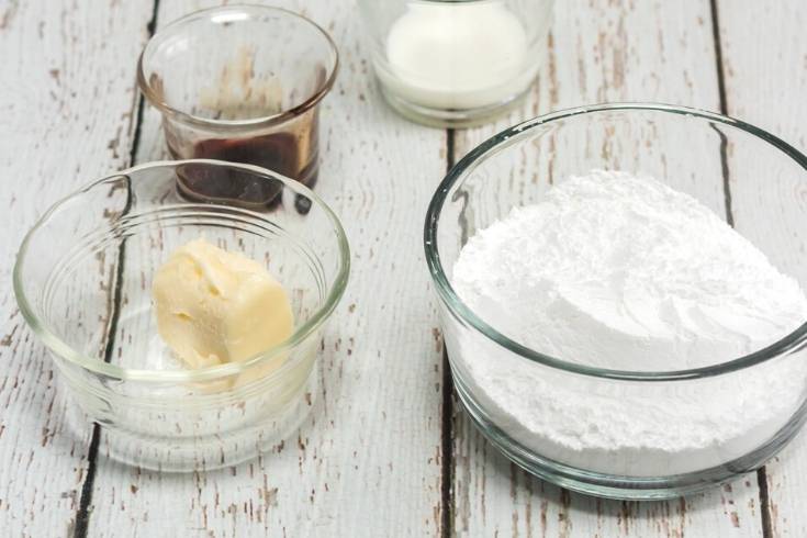 ingredients to make homemade icing