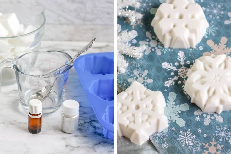 diy snowflake soap