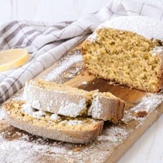 vegan lemon poppy seed loaf cake recipe from scratch