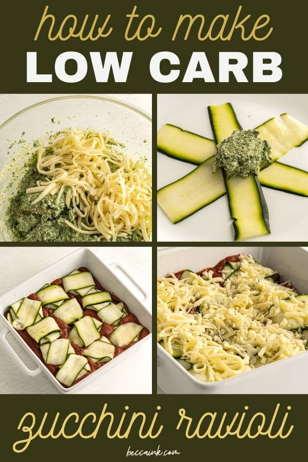 how to make low carb zucchini ravioli
