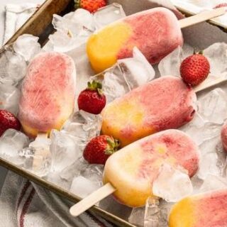 mango photo of strawberry fruit popsicles