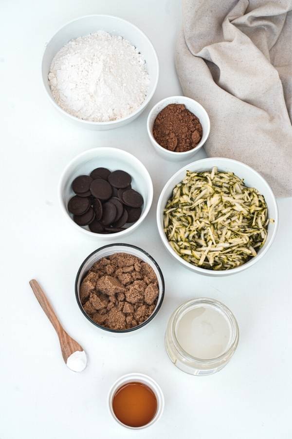 zucchini brownie ingredients