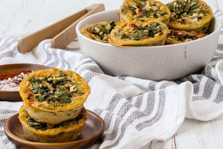 zucchini egg bake in muffin pan