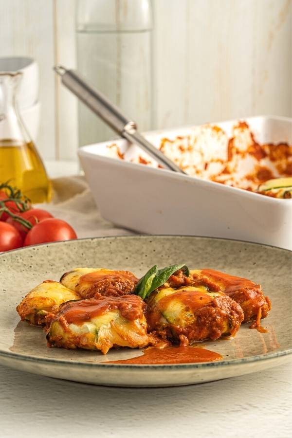 Zucchini Ravioli Recipe with Spinach Ricotta Filling Low Carb Dinner Idea