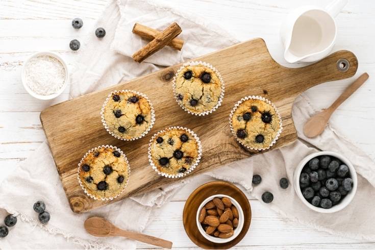 almond flour blueberry muffins recipe