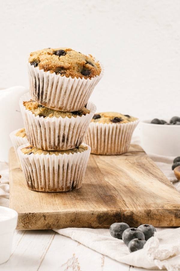 almond flour blueberry muffins