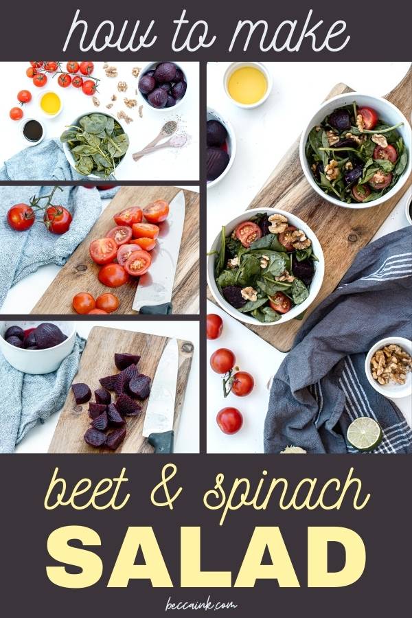 how to make beet and spinach salad