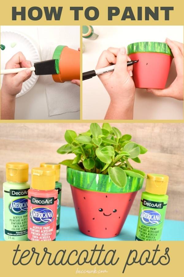 how to paint a terracotta flower pot (1)