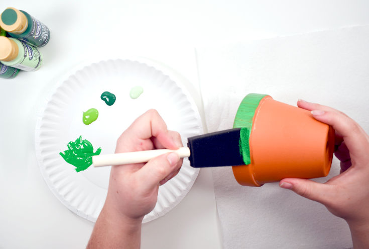 how to paint clay planters