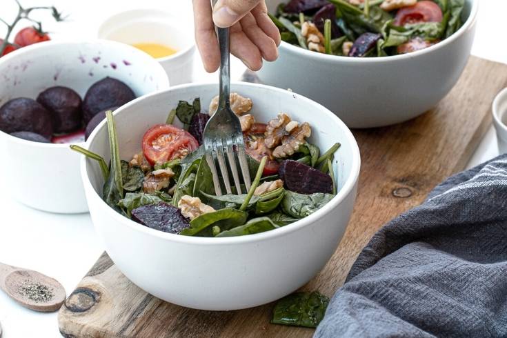 vegan beetroot salad
