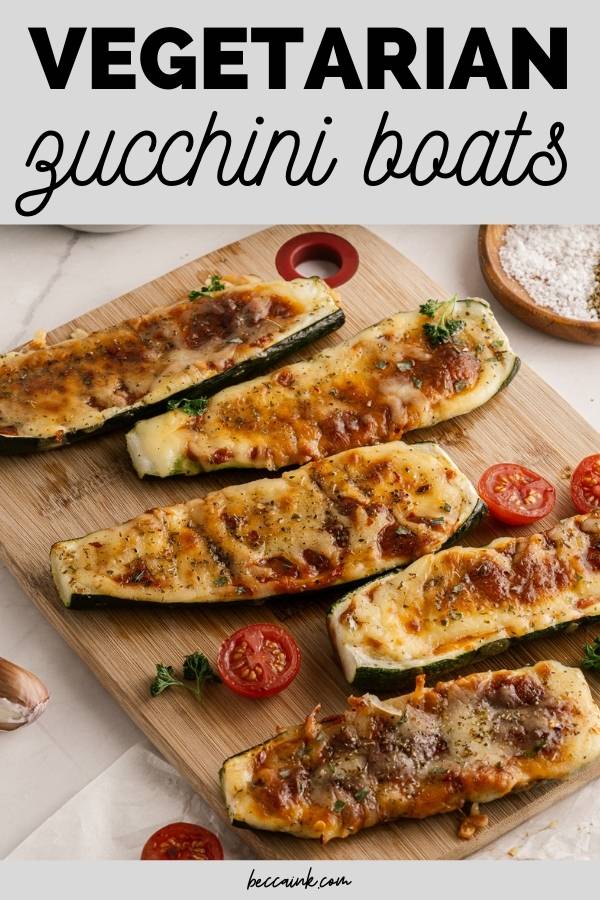 Vegetarian Zucchini Boats Recipe Easy Zucchini Dinner Idea Becca Ink
