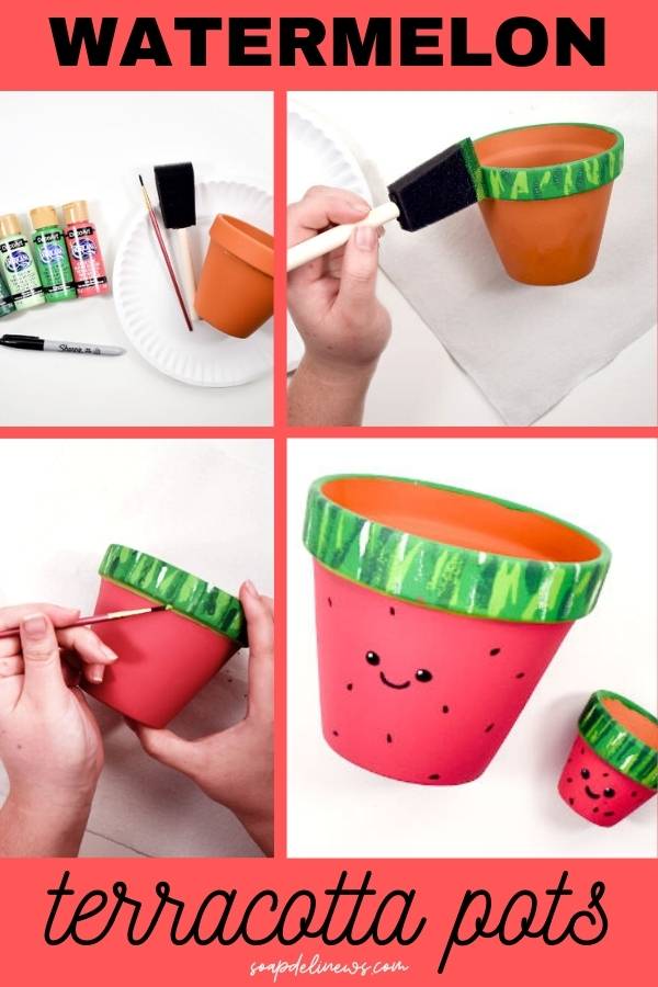 watermelon painted terracotta pots planter design ideas (1)