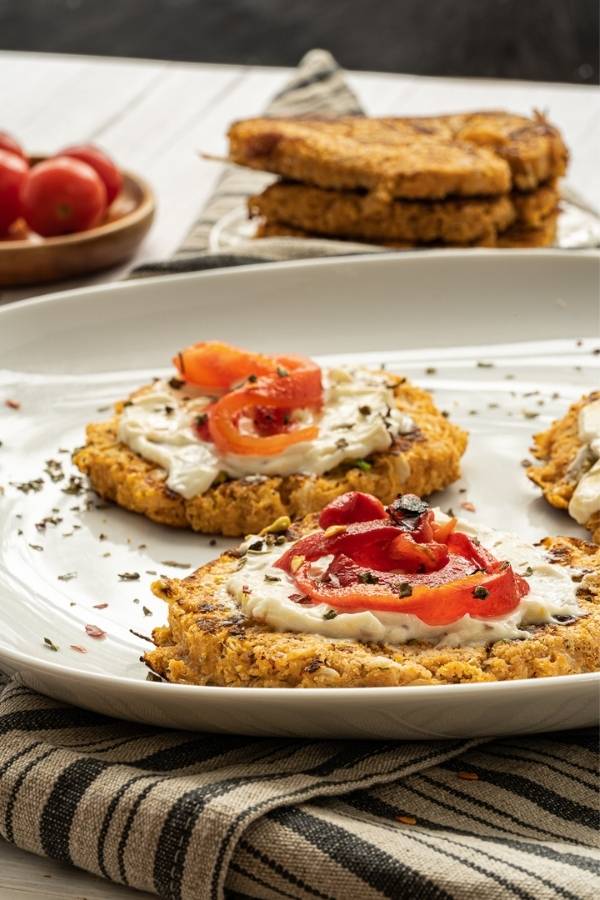 cauliflower fritters with cheese