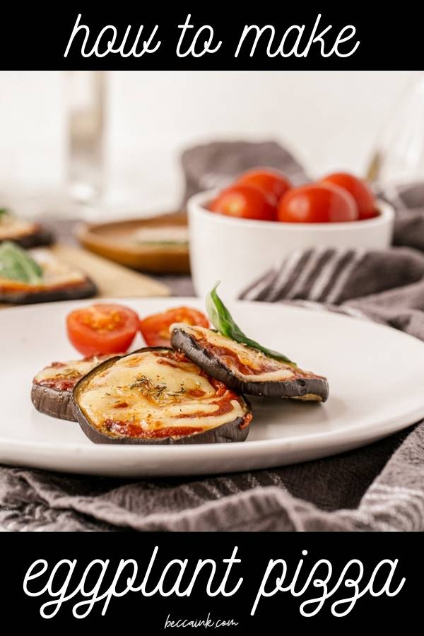 eggplant margherita pizzas