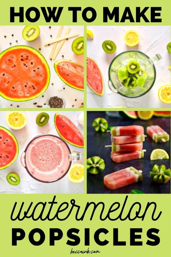 how to make watermelon kiwi fruit popsicles