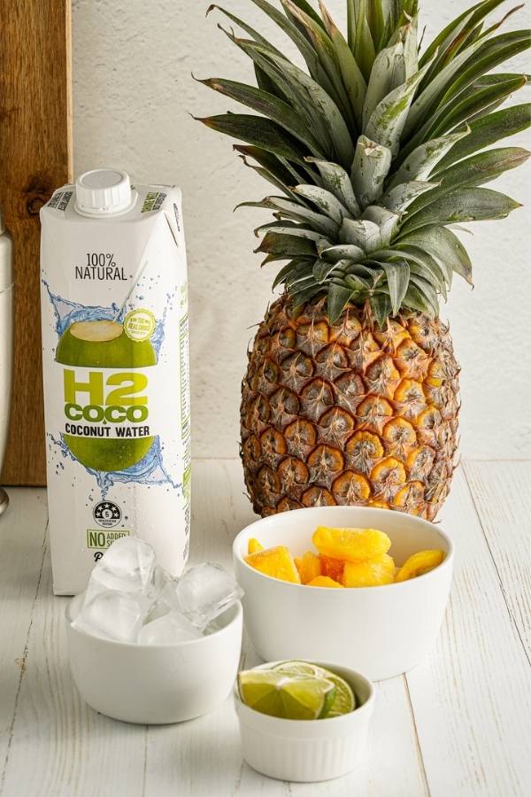 ingredients to make tropical mocktails