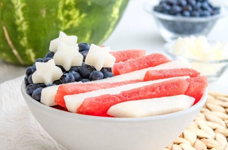 mexican watermelon jicama salad with blueberries