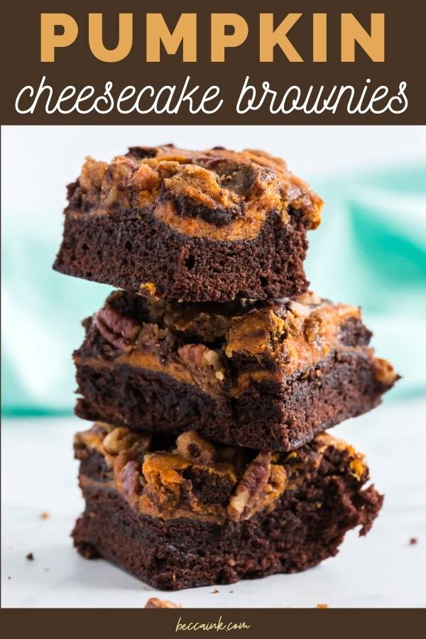 cheesecake pumpkin brownies recipe with streusel topping