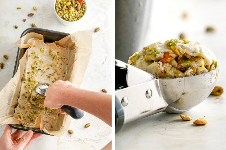 how to make vegan ice cream pistachio praline