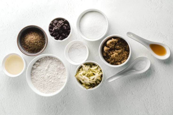 ingredients to make zucchini bread from scratch