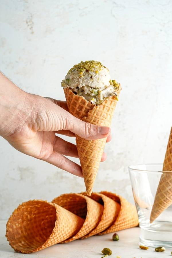 no churn pistachio ice cream