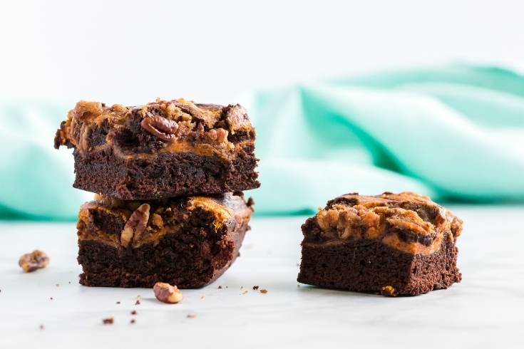 pumpkin cheesecake brownies with box mix