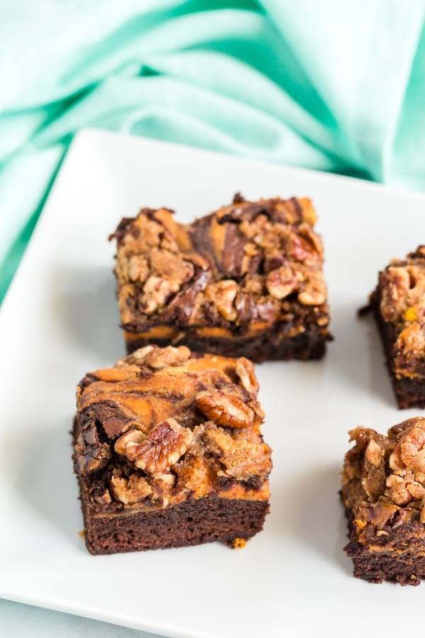 pumpkin cheesecake swirled brownies