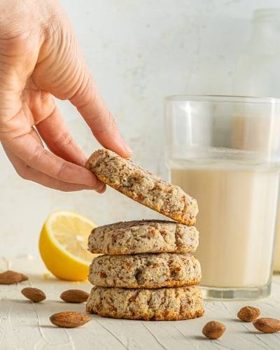vegan lemon almond cookies