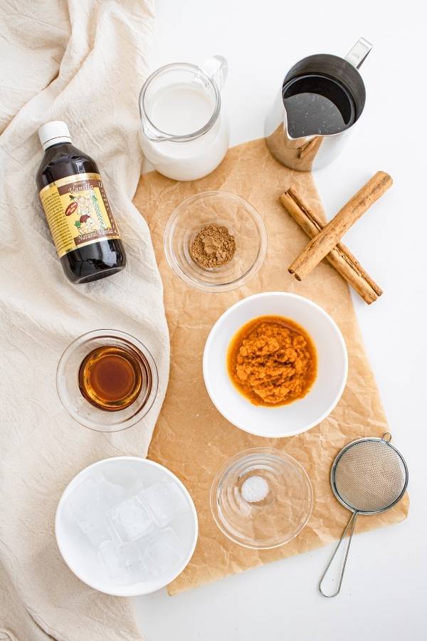 iced pumpkin spice latte ingredients