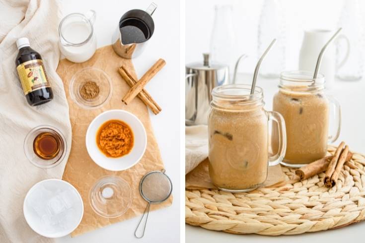 iced pumpkin spice latte recipe vegan coffee drink for fall