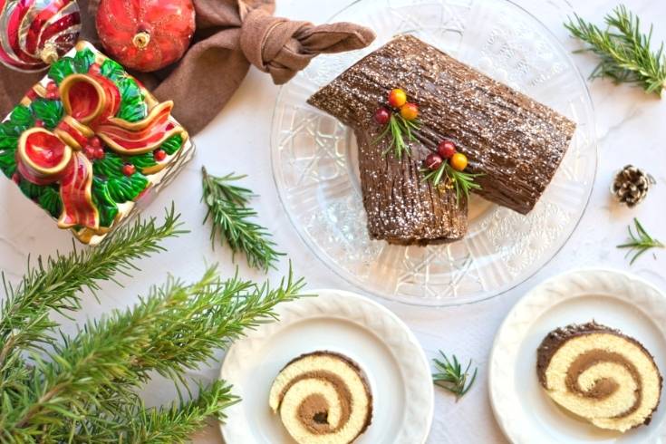 classic christmas dessert cake buche de noel