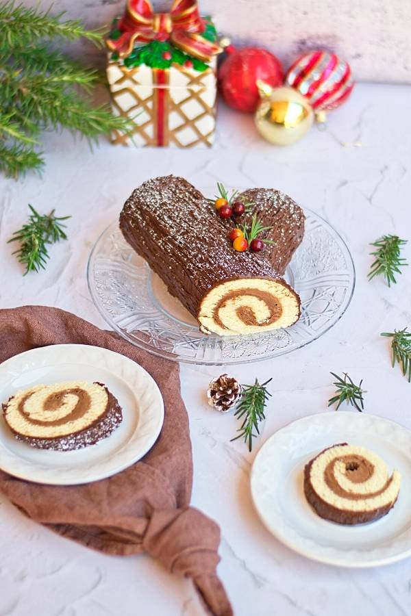 how to make a yule log cake