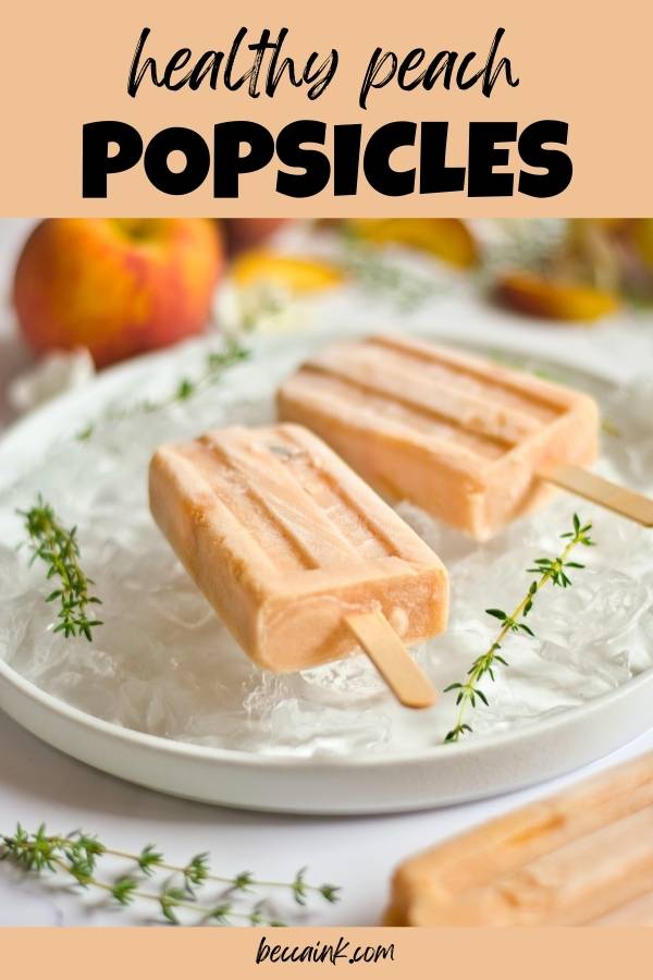 coconut cream popsicles with ripe peaches