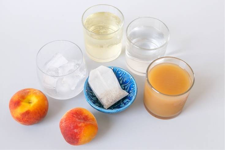 Iced Peach Green Tea Lemonade Recipe Ingredients