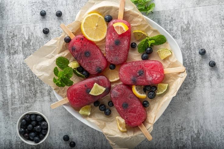 lemon blueberry popsicles