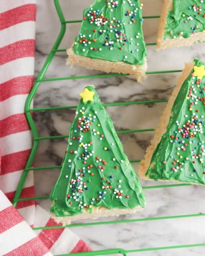 how to make christmas rice krispies treats