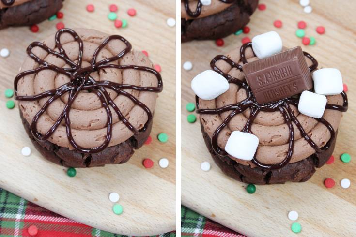 decorate hot cocoa cookies for serving